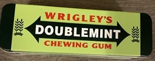 FUN Wrigley's Doublemint Chewing Gum Trinket Tin - excellent condition 6.5x2x2