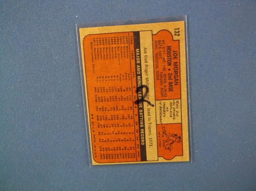 1972 Topps Baseball # 132 Joe Morgan NMT + # 2 - Picture 2 of 2