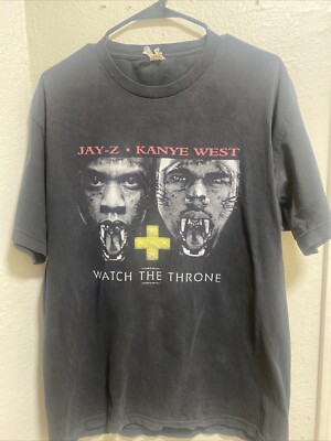 Vintage Kanye West Watch The Throne Jay Z Rap Tee Tour | eBay