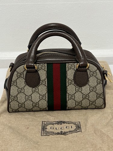 Authentic GUCCI Ophidia Sherry GG Supreme Leather 2Way Bag Shoulder Bag - 第 8/22 張圖片