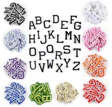 Multicoloured Letter Patch Iron or Sew on Alphabet Embroidery Customise Clothing