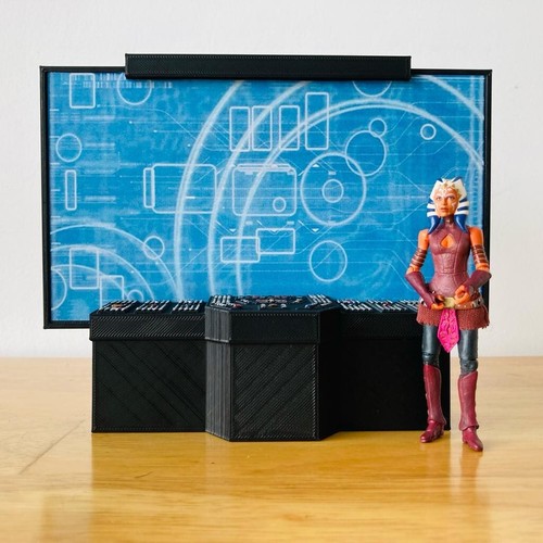 Schermo tattico/computer fantascientifico personalizzato per figura 3,75 IN (1:18) Diorama - Foto 4 di 15