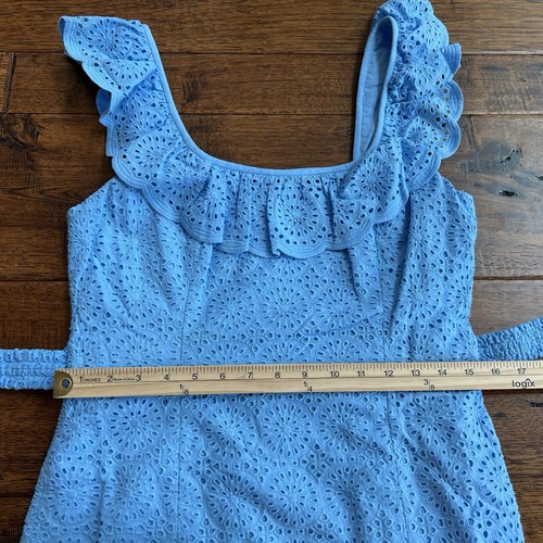 Lilly Pulitzer Ryann Belted Eyelet Blue Sheath Sz 6 Frenchie Blue NWT - Picture 15 of 19