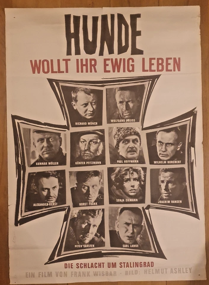 Rarität Original-Kinoplakat 50er/60er Jahre HUNDE WOLLT IHR EWIG LEBEN,84 x 60cm - Bild 2 von 4