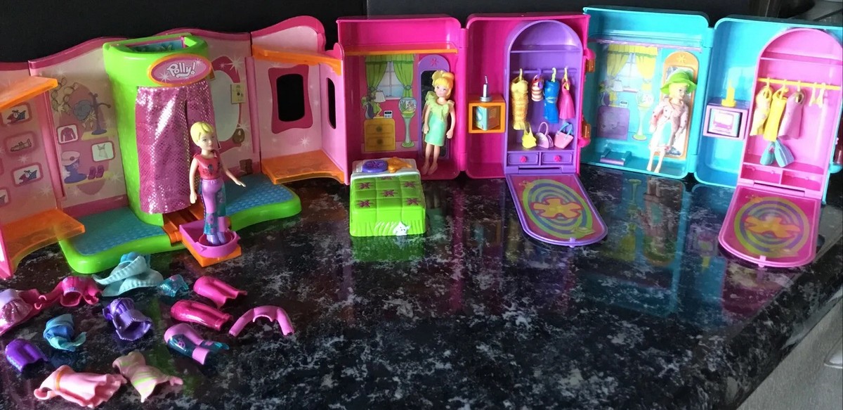 Vintage Polly Pocket Quik Clik Fashion Boutique Lot Set Clothes