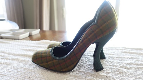 Auténticos tacones a cuadros Prada para mujer talla 39,5 estilo raro - Imagen 4 de 12