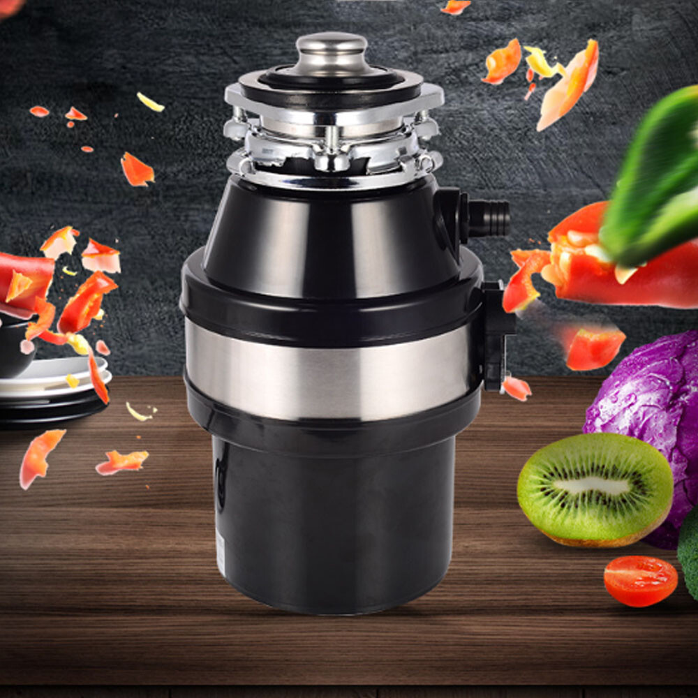 110V/220V Kitchen Food Waste Processor Disposer Garbage Disposal Crusher 1400mL