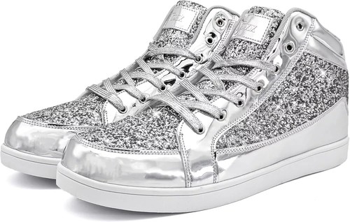 IGxx Glitzer Schuhe Männer Mode High Top Freizeit Pailletten Glitzer Turnschuhe Herren H2 - Bild 2 von 3