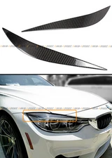 FOR 2014-19 BMW F80 M3 F82 F83 M4 CARBON FIBER HEADLIGHT EYE LID COVER EYEBROWS