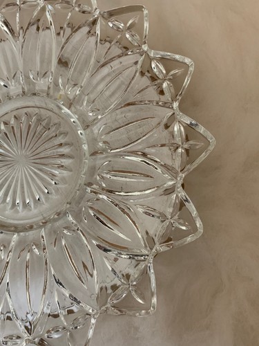 Vintage Federal Glass Petal Pattern Platter - Picture 3 of 7
