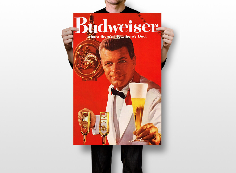 バドワイザー ポスター 額縁 Budweiser Beer ad 1934 40949a55bf63142a83a3c6fe33f182