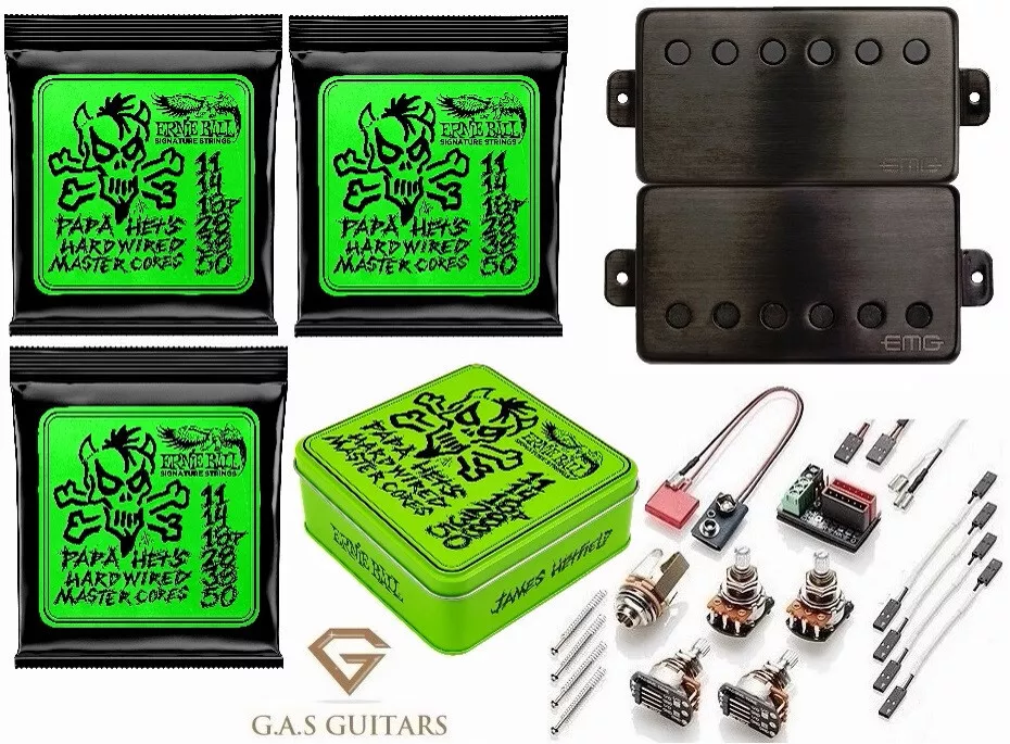 EMG F-JH Set James Hetfield Brushed Black Chrome Floyd Spaced (3