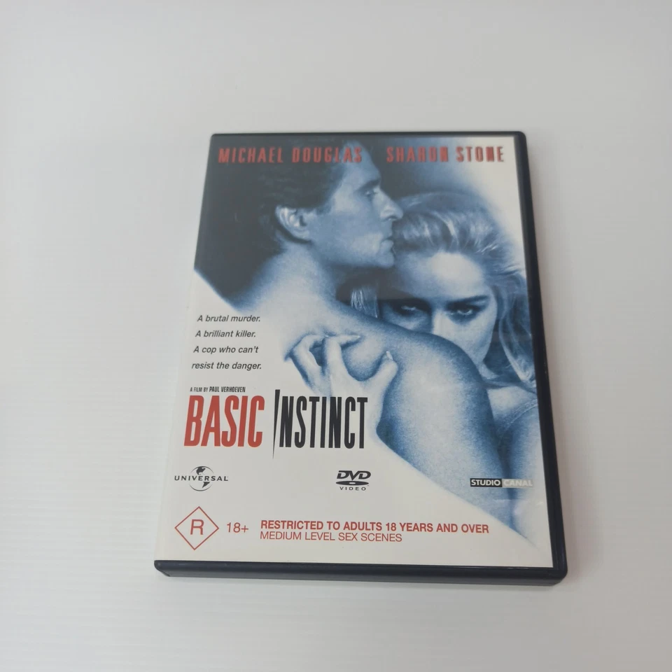 Basic Instinct DVD Michael Douglas Sharon Stone Serial Killer VGC R2,4 Free Post - Image 3 of 4
