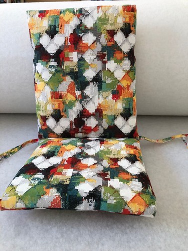 Cuscino sedia da giardino in cotone sfoderabile,schienale 55x45,seduta 40x45 - Foto 2 di 2