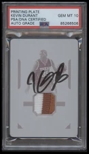 Kevin Durant 2016 National Treasures Patch Printing Plate 1/1 SAUTO PSA AUTO 10