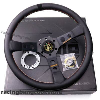 MOMO Style 60th Anniversary 350mm/14inch Mid-Deep Leather Sport