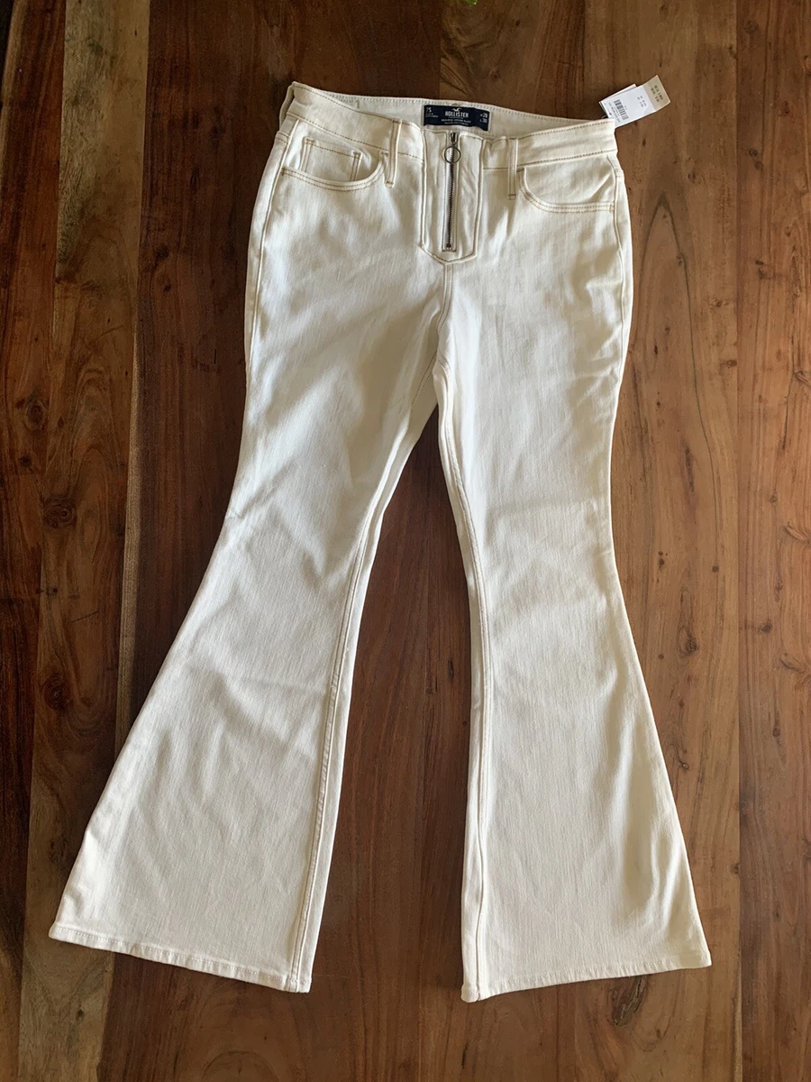 Hollister High Rise Flare Jeans Vintage flare white denim 7S 28/30