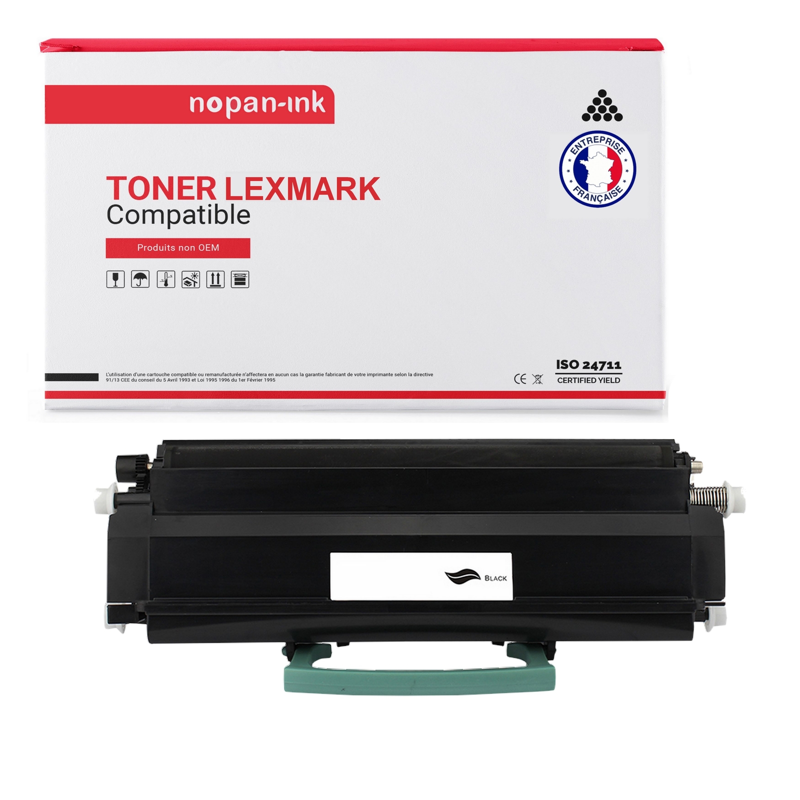 Toner Lexmark E250A11E noir compatible Nopan-Ink idéal pour le télétravail