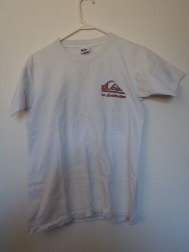 Quiksilver Surf T-Shirt Men's Small White Paisley Retro Vintage 1990's - Picture 1 of 5