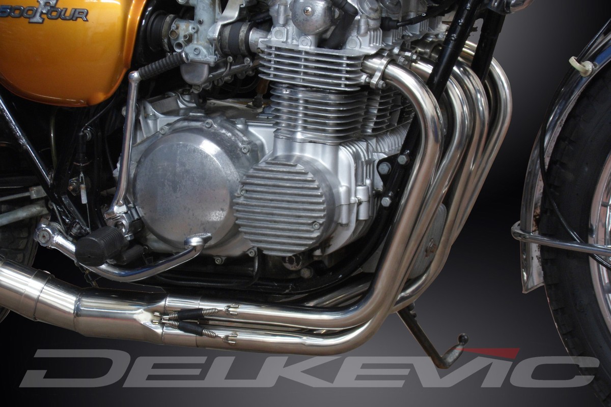 Delkevic Full Exhaust with Stainless Megaphone Muffler for CB500