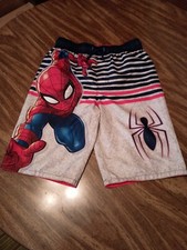 Spiderman Marvel Boy's Swim Trunks Elastic Waist Large