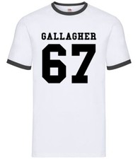 Gallagher 67 - Mens Ringer - Concert Gig Tour Birds Love Fan Singer