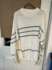 The Mens Store At Sears Sweater 100% Cotton Pullover MultiColor 2XL USA Made Vtg