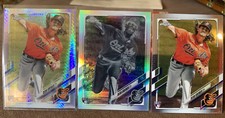 2021 Topps Chrome Dean Kremer (3) Card Lot Prism Negative Refractor Base Orioles
