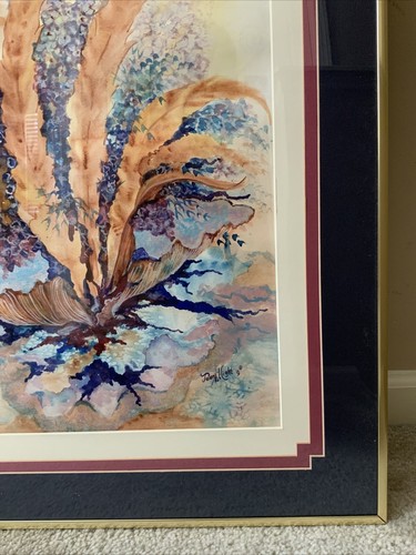 Original Abstract Watercolor Painting By Jean L. Hight, Framed And Triple Matted - Picture 7 of 10