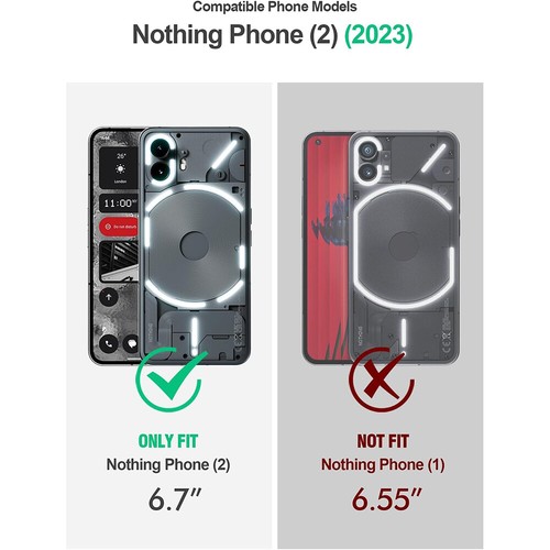 For Nothing Phone 2 Case Shockproof Rugged Hybrid Back Protector Cover - Photo 2 sur 10