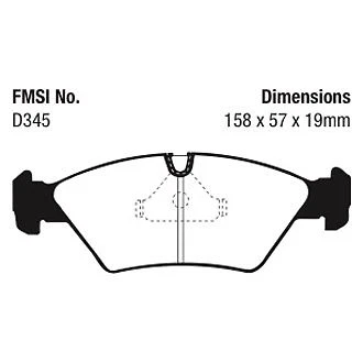 Pastillas de freno traseras EBC DP3612C Redstuff cerámica bajo polvo para Porsche 944 1986-1991 Foto 4 de 4