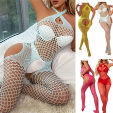 Women Lingerie Fishnet Body Stocking Dress Underwear Babydoll Sleepwear Bodysuit