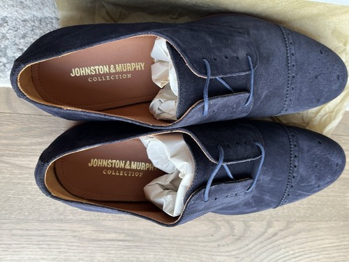 Nuevo Johnston & Murphy Colección Ashford Gamuza Cuero Oxford Zapatos Hombres Talla 11.5 - Imagen 18 de 19