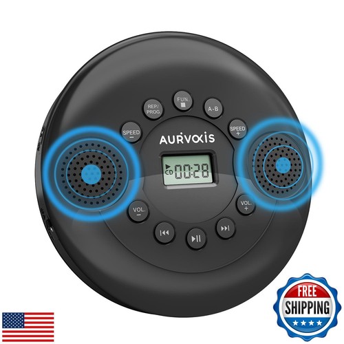 Portable CD Player with Bluetooth, Dual Speakers Mini Boombox, Rich Sound Qua