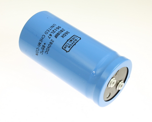 UCC 2000uF 200V Large Can Electrolytic Capacitor