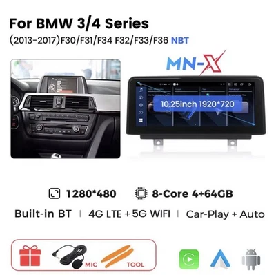 Autoradio Pour Bmw F20/F21/F22/F30/F31/F32/F33/F34/F36 CarPlay 4G+64GB 5G+WIFI. - Photo 1/4