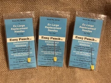 3 ex-large replacement needles Easy Punch Embroidery Machine, 8319C, 1983 NOS