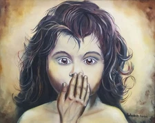 art 508 original painting 40x50 cm oil on canvas child boy realizm modern