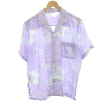 LUCEN PELLAT-FINET Purple Skull Pattern Casual Shirt All Over S For Ages 14+