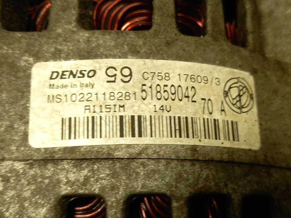 FIAT 500 Alternator 2007-2025 1.2L 169A4.000 735481651 - Image 3 of 4