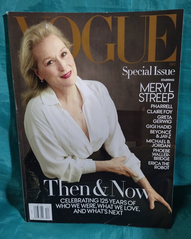 Vogue Magazine December 2017 Merryl Streep Cover, Pharell, Claire Foy No Label