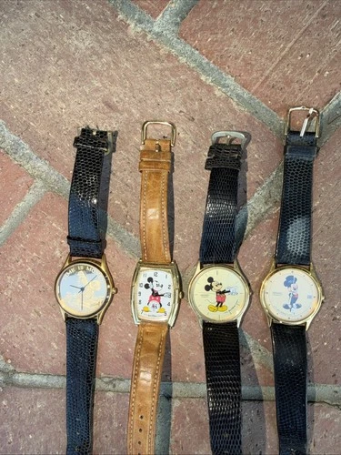 Lot Of 4 - Disney Mens Vintage Watches -1 Seiko- Most Never Worn.
