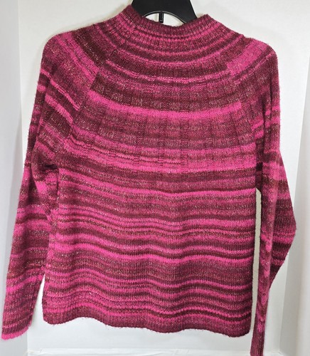 Knox Rose Womens Holiday Pullover Knitted Sweater Mock Neck Size L - Picture 2 of 9