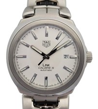 Tag Heuer Link Calibre 5 Automatic WBC2111 Steel Mens Date Running Wrist Watch