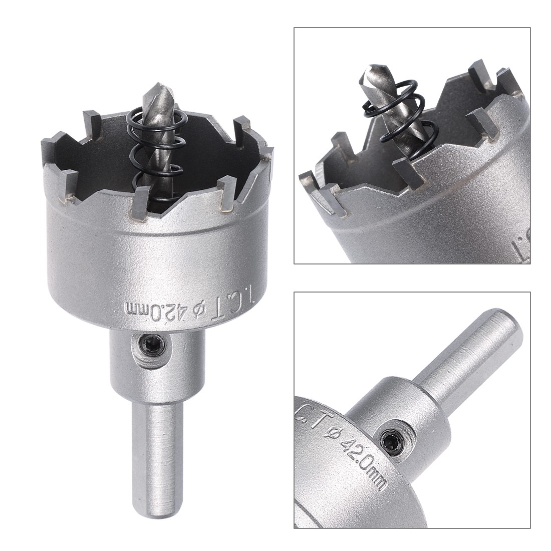 Carbide Hole Saw Cutter Drill Bit Stainless Steel 42mm