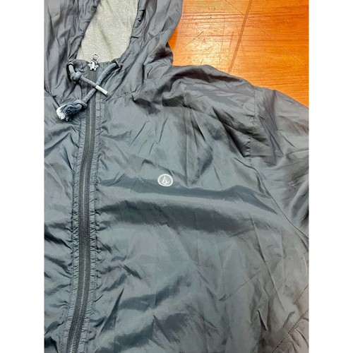 Volcom Windbreaker Jacket Lightweight Full Zip Hooded Black XL - Picture 3 of 5