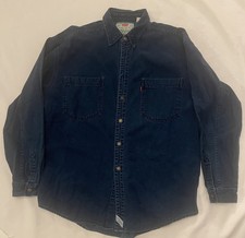 Levis Denim Shirt Adult Large Blue Western Rodeo Cowboy 90s Red Tab USA Men