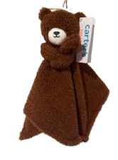 Carters Just One For You Nubby Baby Plush Brown BEAR Security Blanket Lovey NEW