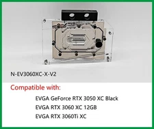Granzon GPU Water Block For EVGA RTX 3060 Ti XC/RTX 3060 XC 12GB N-EV3060XC-X-V2