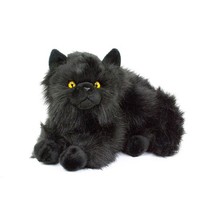Kuscheltier Katze Perserkatze 30 Cm Liegend Schwarz PlüSchkatze
